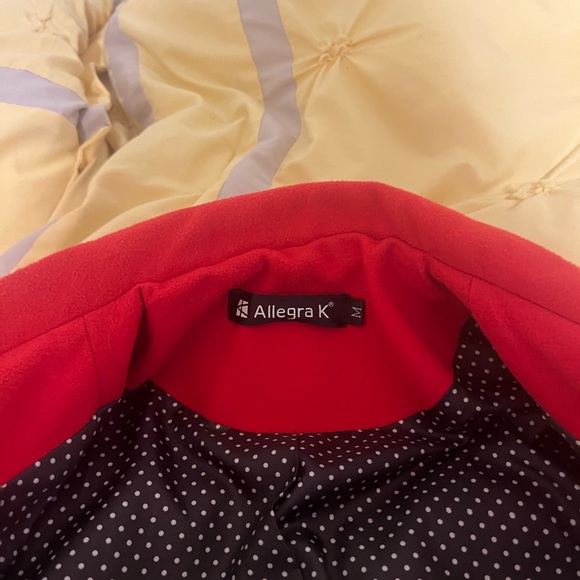 Long Red Pea-Coat/Jacket - Picture 5 of 5